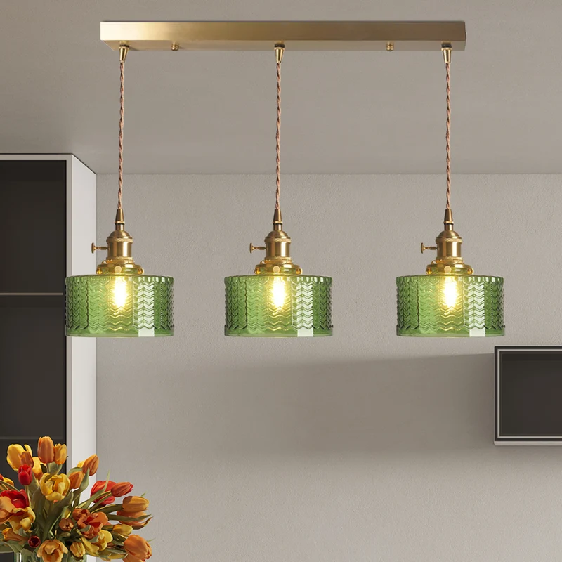 Euroselle Stunning Cylinder Glass Pendant Light Fixture
