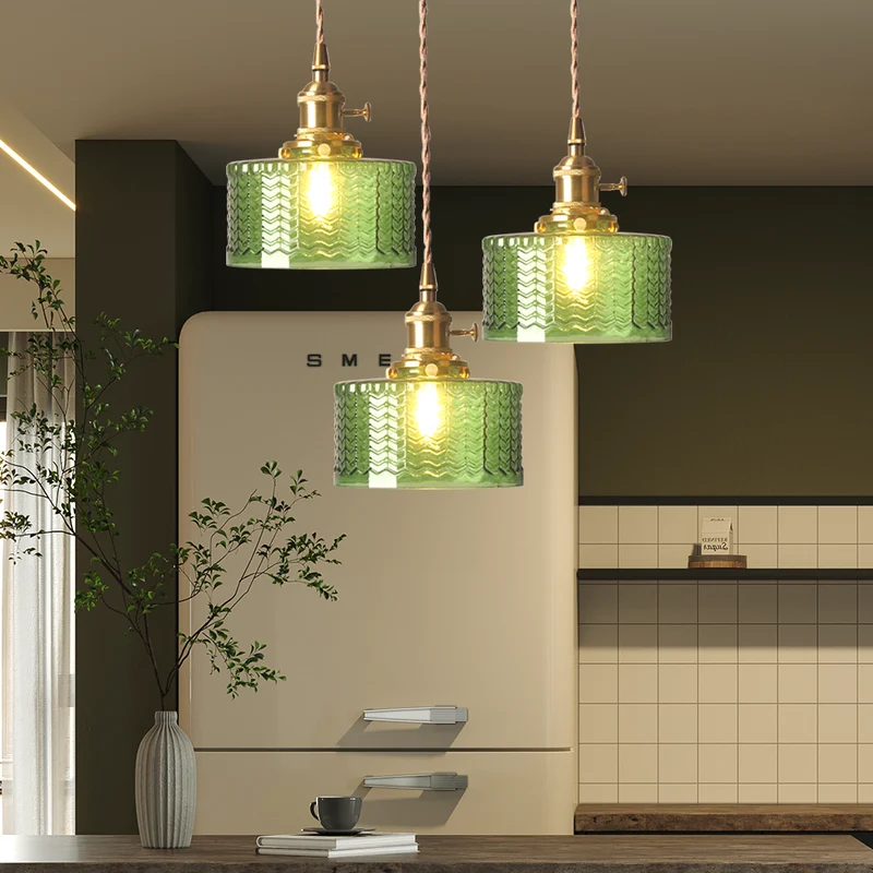 Euroselle Stunning Cylinder Glass Pendant Light Fixture
