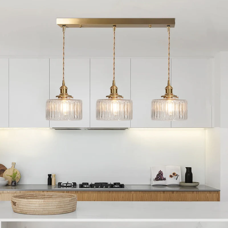 Euroselle Stunning Cylinder Glass Pendant Light Fixture