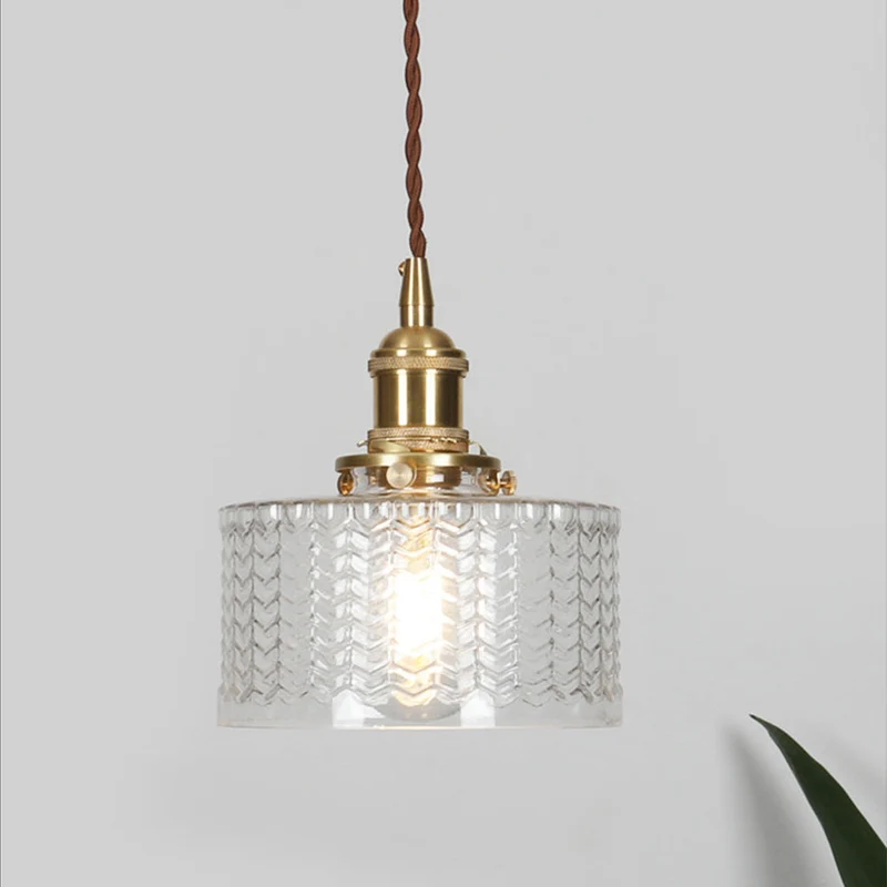 Euroselle Stunning Cylinder Glass Pendant Light Fixture