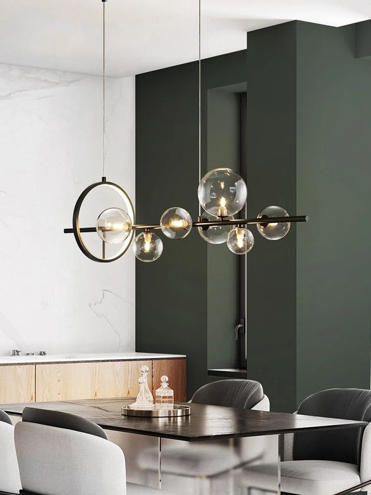 Euroselle Glass Bubble Pendant Lamp In Nordic Style