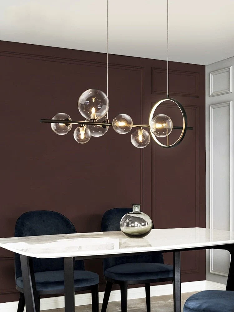 Euroselle Glass Bubble Pendant Lamp In Nordic Style