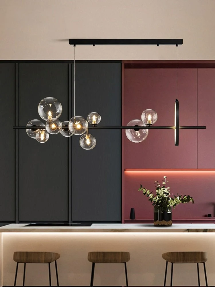 Euroselle Glass Bubble Pendant Lamp In Nordic Style