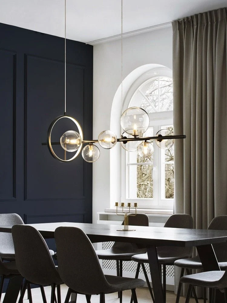 Euroselle Glass Bubble Pendant Lamp In Nordic Style