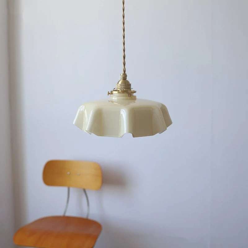 Euroselle Draped Flower Retro Glass Ceiling And Pendant Light