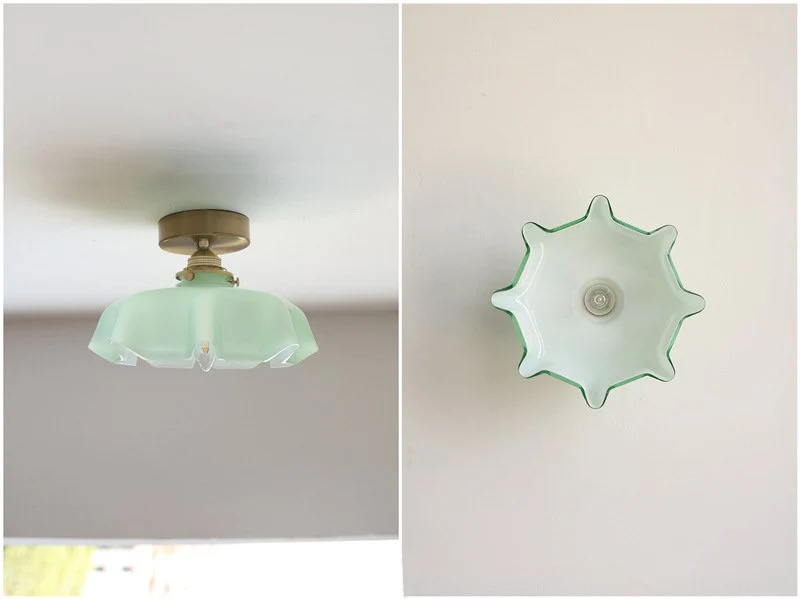 Euroselle Draped Flower Retro Glass Ceiling And Pendant Light