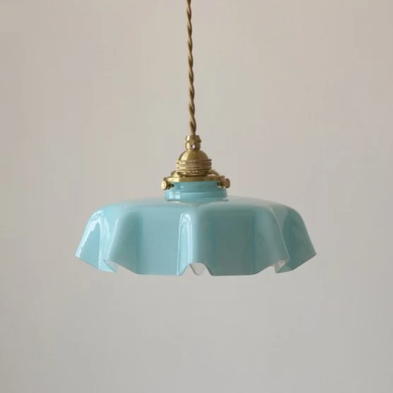 Euroselle Draped Flower Retro Glass Ceiling And Pendant Light