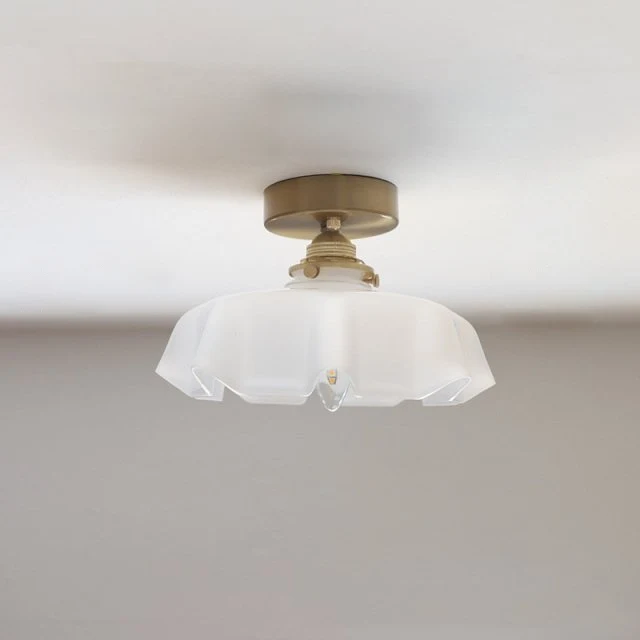 Euroselle Draped Flower Retro Glass Ceiling And Pendant Light