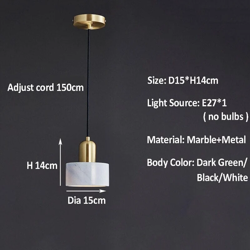 Stella Marble Pendant Lighting Fixture From Euroselle