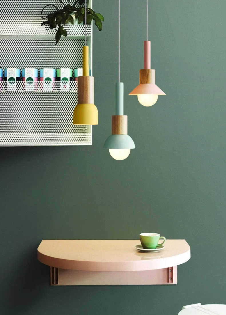 Astrid Metal And Wood Pendant Lights From Euroselle