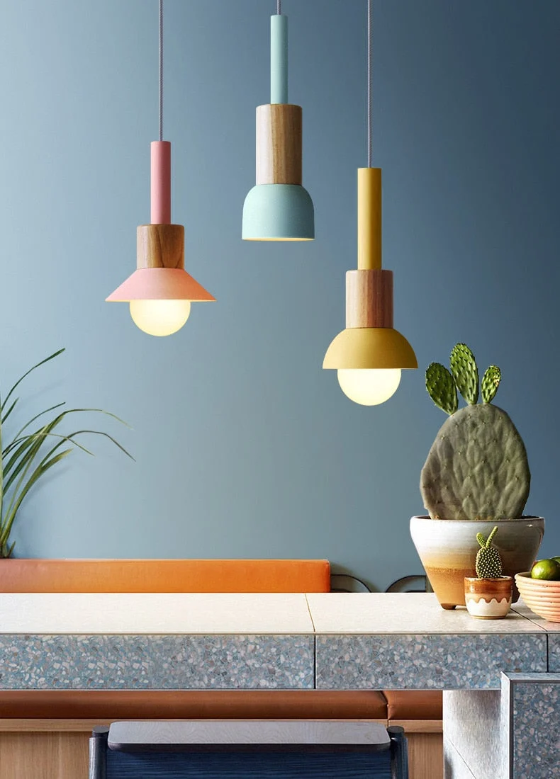 Astrid Metal And Wood Pendant Lights From Euroselle