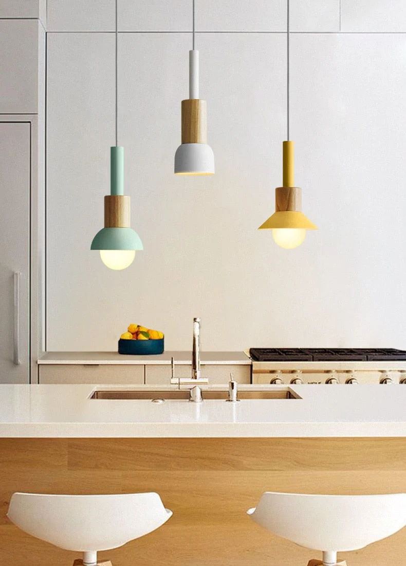 Astrid Metal And Wood Pendant Lights From Euroselle