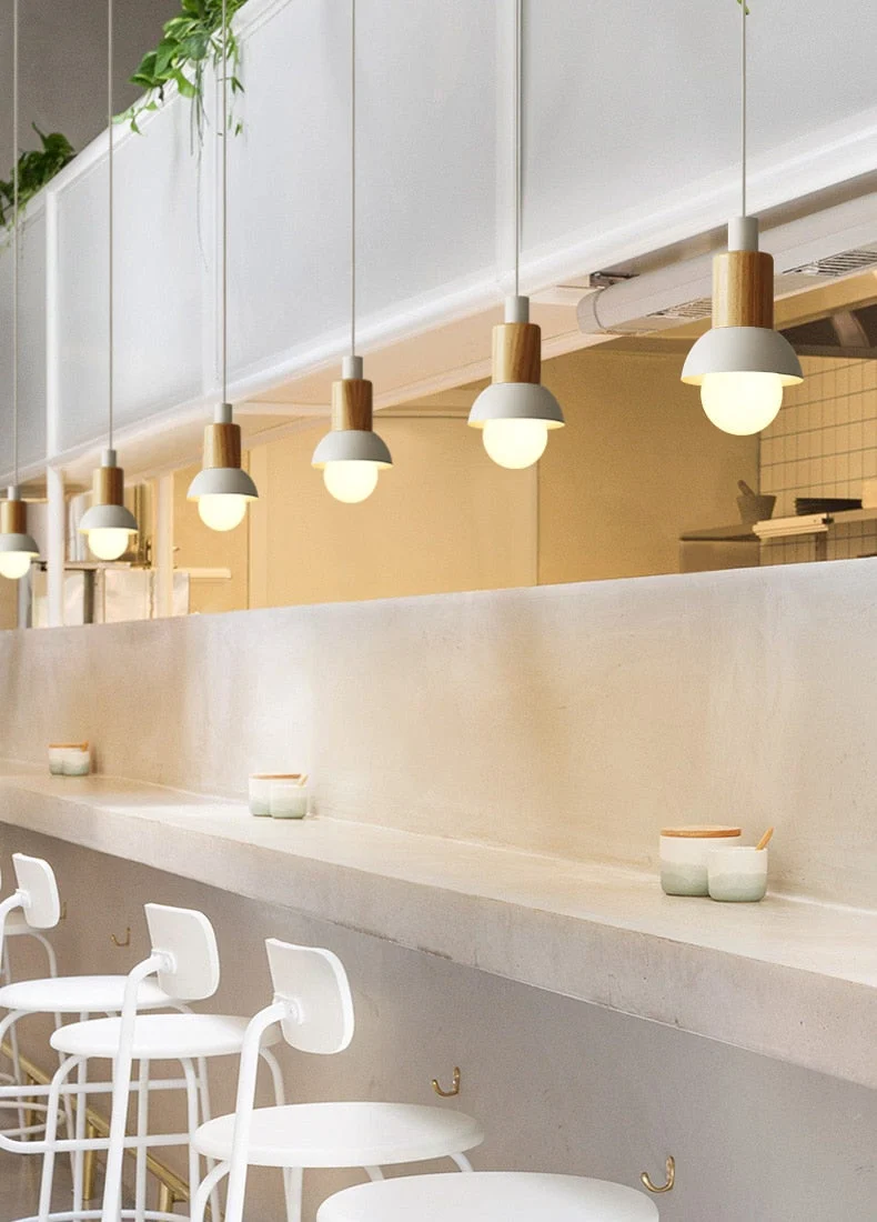 Astrid Metal And Wood Pendant Lights From Euroselle