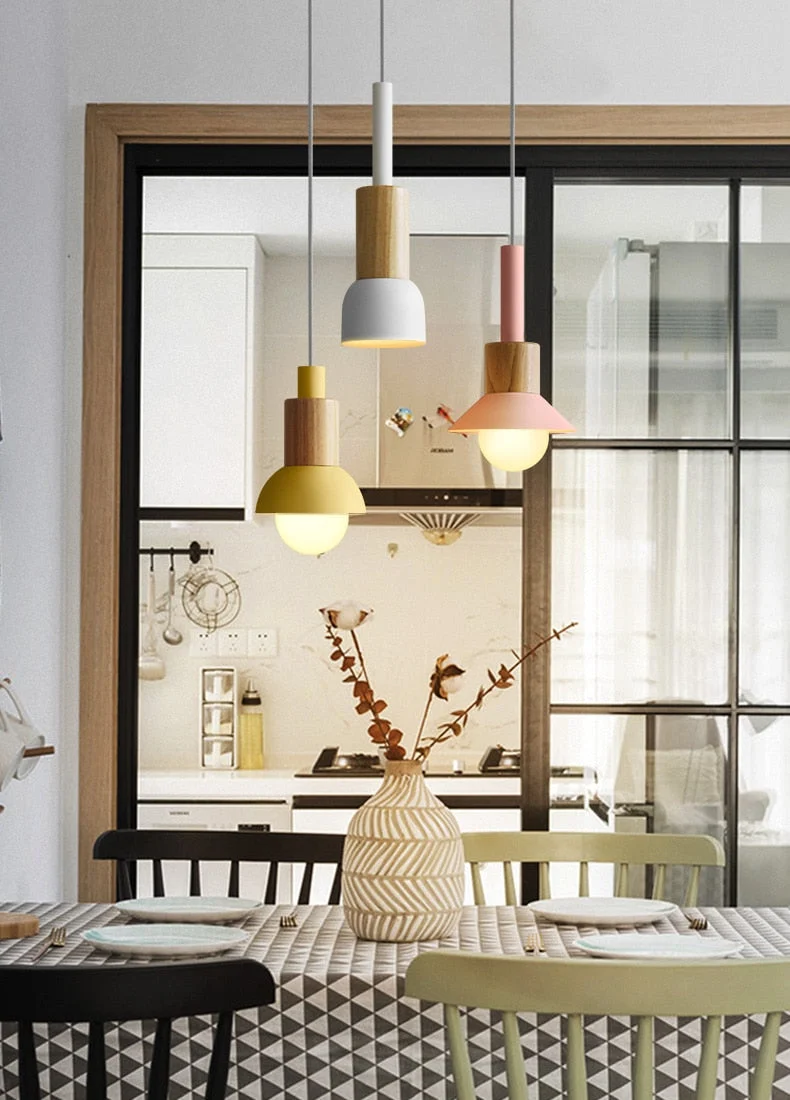 Astrid Metal And Wood Pendant Lights From Euroselle