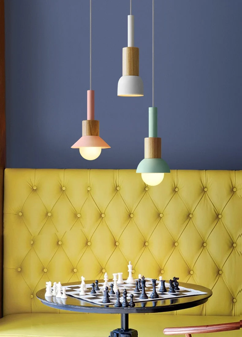 Astrid Metal And Wood Pendant Lights From Euroselle