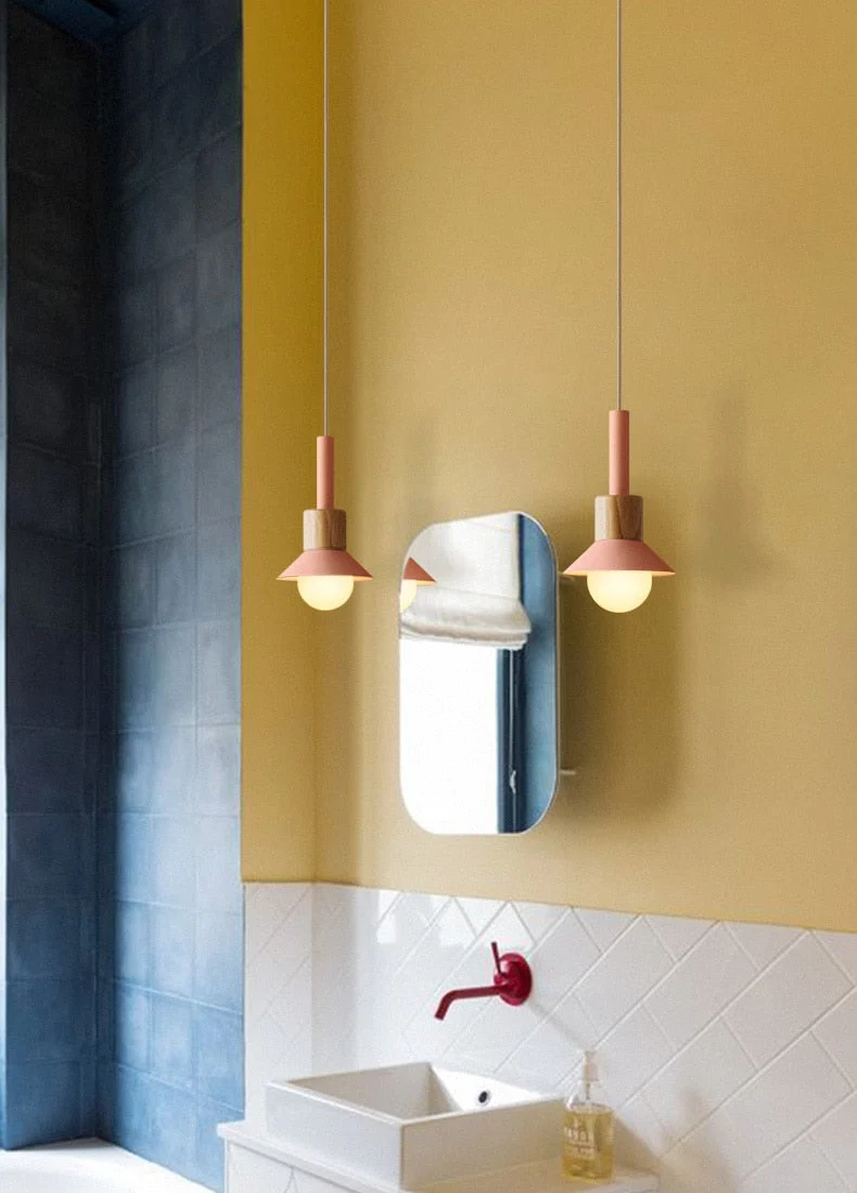Astrid Metal And Wood Pendant Lights From Euroselle