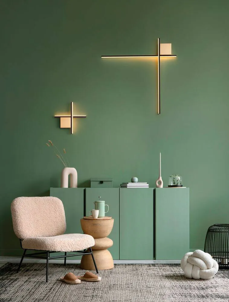 Cross LED Wandleuchte 80cm 2-flammig 2700K