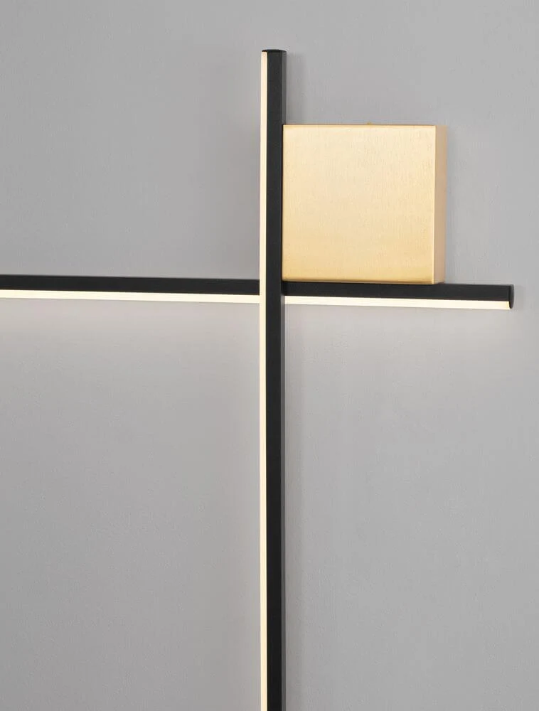 Cross LED Wandleuchte 80cm 2-flammig 2700K