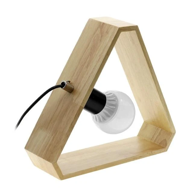 Euroselle Wooden Square Desk Lamp With Traditional Design