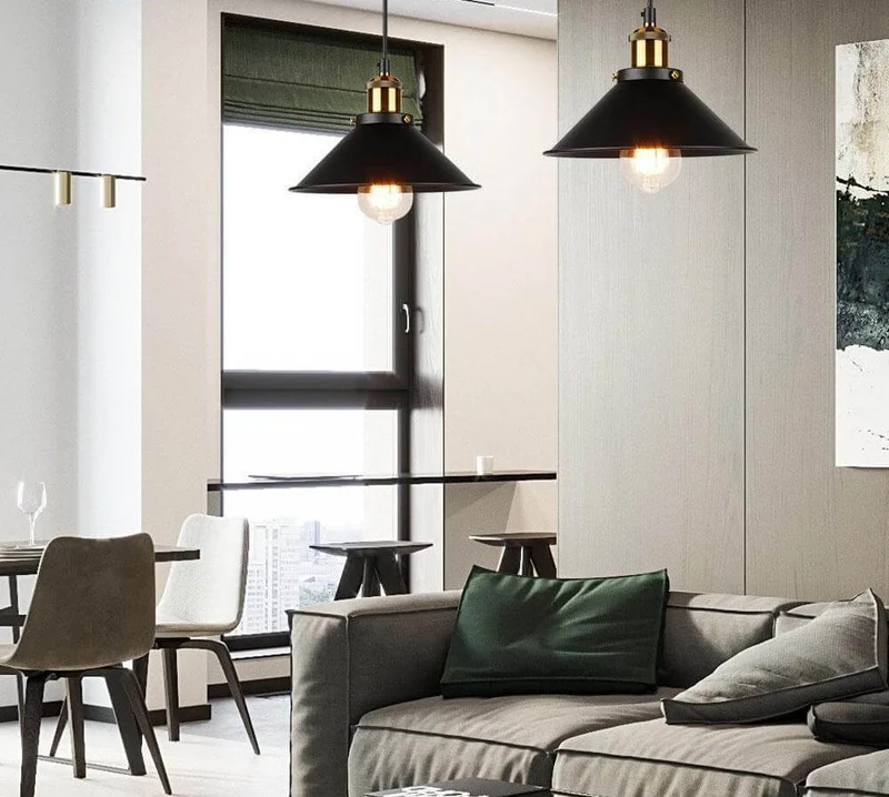 Rivelle Brass Cone Pendant Light From Euroselle Collection
