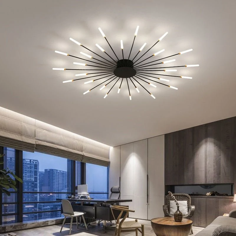 Euroselle Modern Crystal Ceiling Light With Universal Design For Any Room