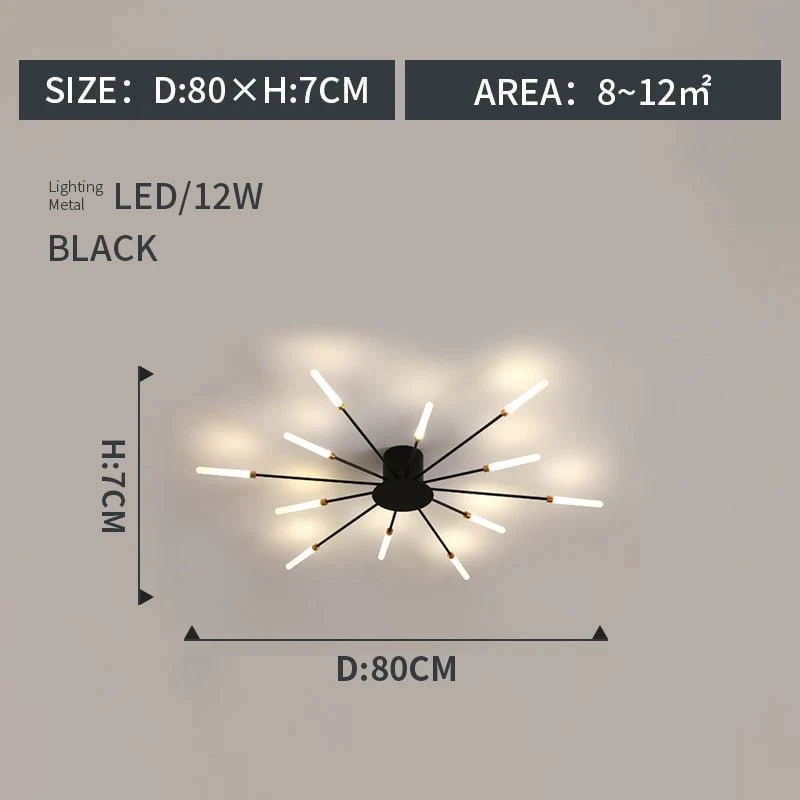 Euroselle Modern Crystal Ceiling Light With Universal Design For Any Room