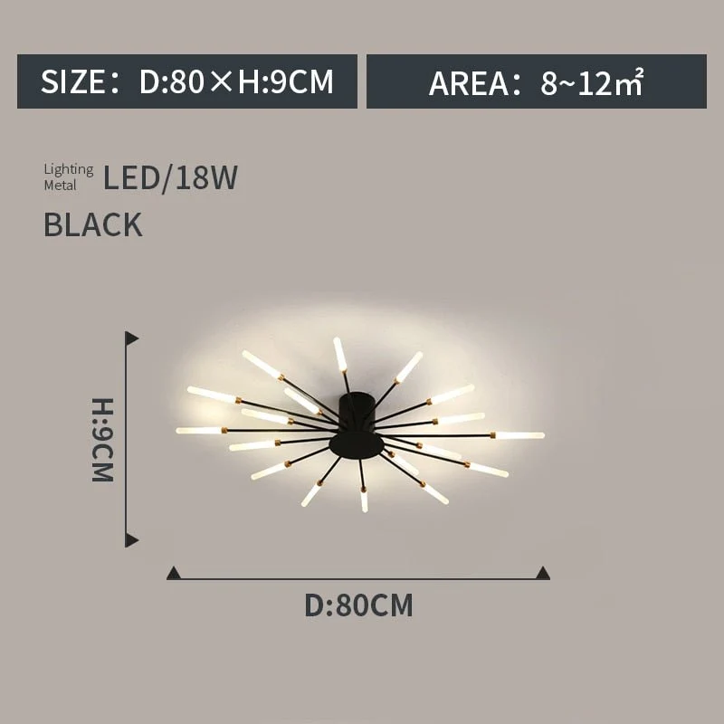 Euroselle Modern Crystal Ceiling Light With Universal Design For Any Room