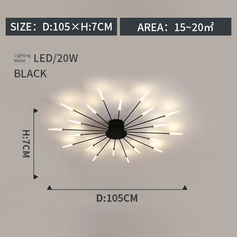Euroselle Modern Crystal Ceiling Light With Universal Design For Any Room