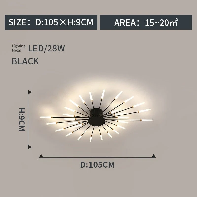 Euroselle Modern Crystal Ceiling Light With Universal Design For Any Room