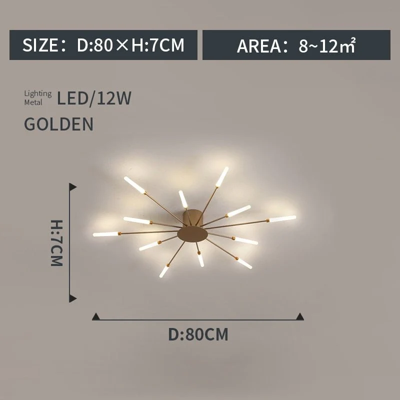 Euroselle Modern Crystal Ceiling Light With Universal Design For Any Room