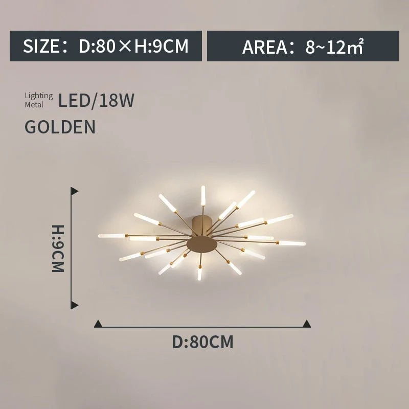 Euroselle Modern Crystal Ceiling Light With Universal Design For Any Room