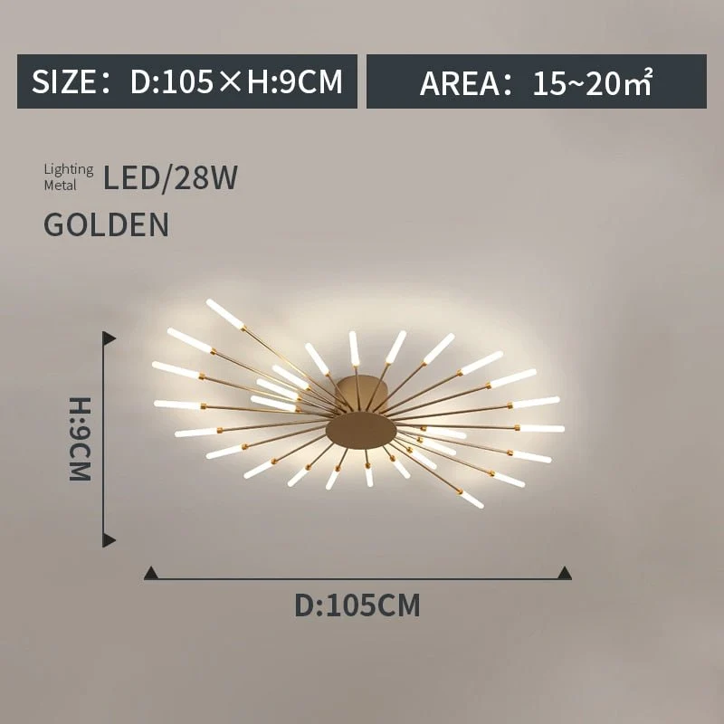Euroselle Modern Crystal Ceiling Light With Universal Design For Any Room