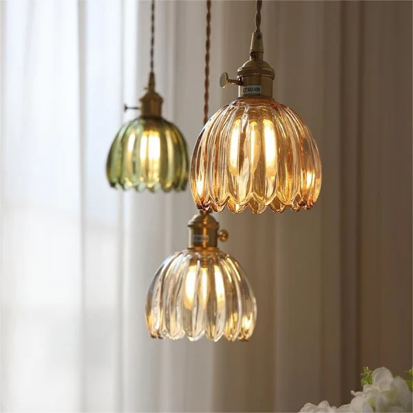 Sakura Retro Glass Flower Pendant Light By Euroselle