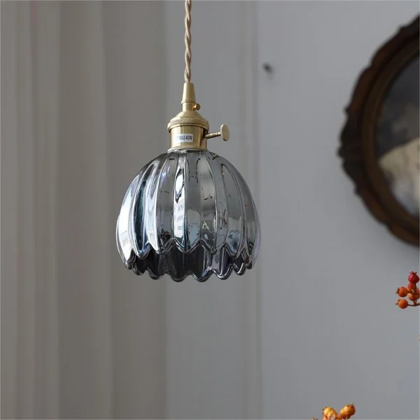 Sakura Retro Glass Flower Pendant Light By Euroselle