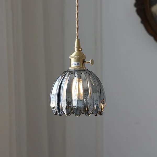 Sakura Retro Glass Flower Pendant Light By Euroselle