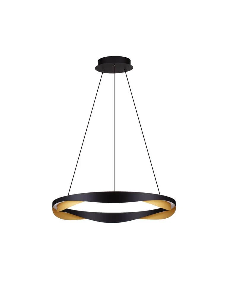 Radon LED Pendelleuchte 3000K Schwarz, Gold