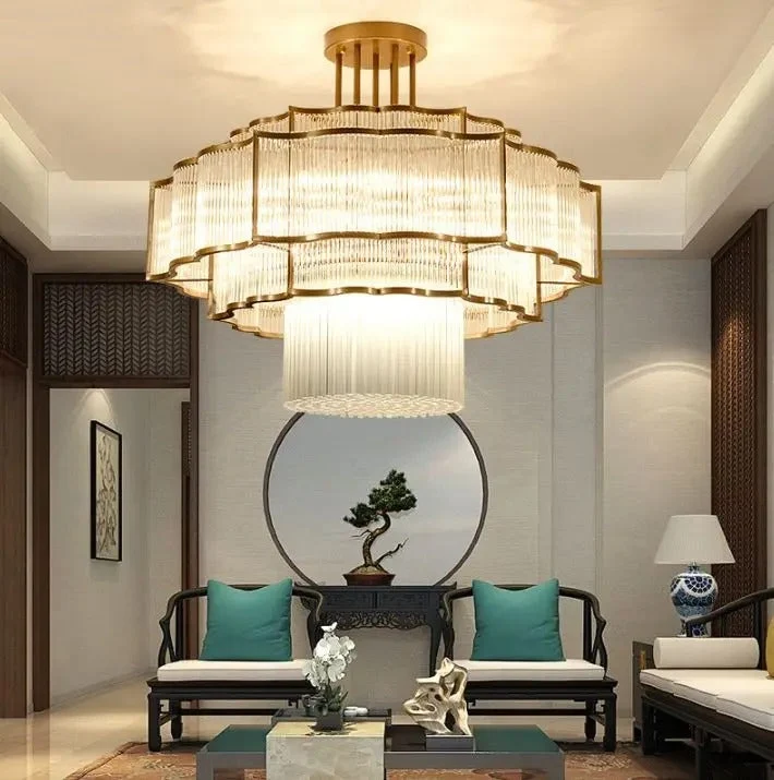 Euroselle Layered Illume Pendant For Warm Interior Ambiance