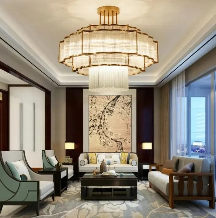 Euroselle Layered Illume Pendant For Warm Interior Ambiance