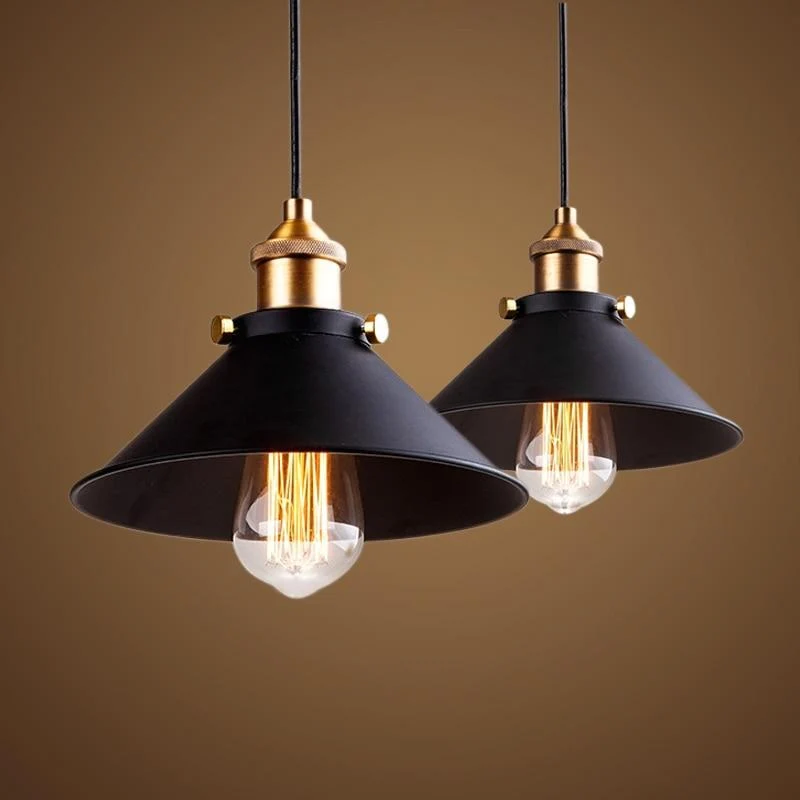 Euroselle Black Industrial Vintage Pendant Lights Design
