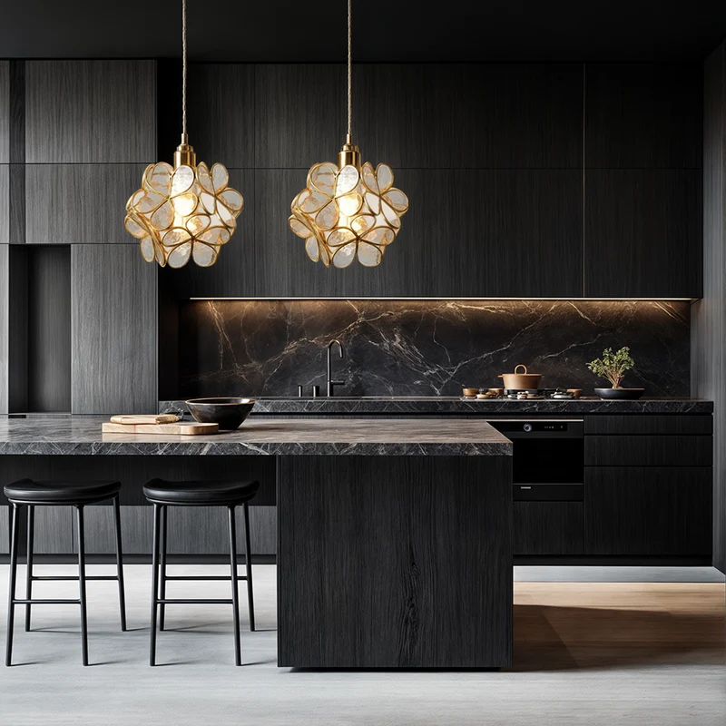 Vrimlo Nordic Flower Glass Pendant Light By Euroselle