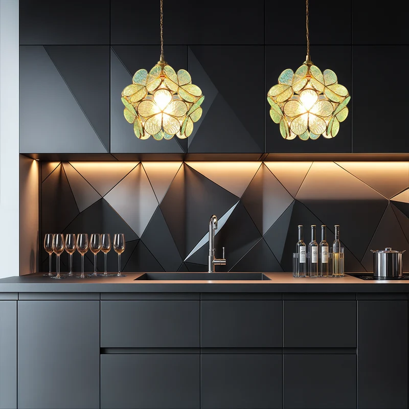 Vrimlo Nordic Flower Glass Pendant Light By Euroselle