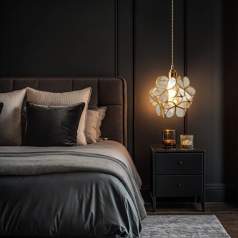 Vrimlo Nordic Flower Glass Pendant Light By Euroselle