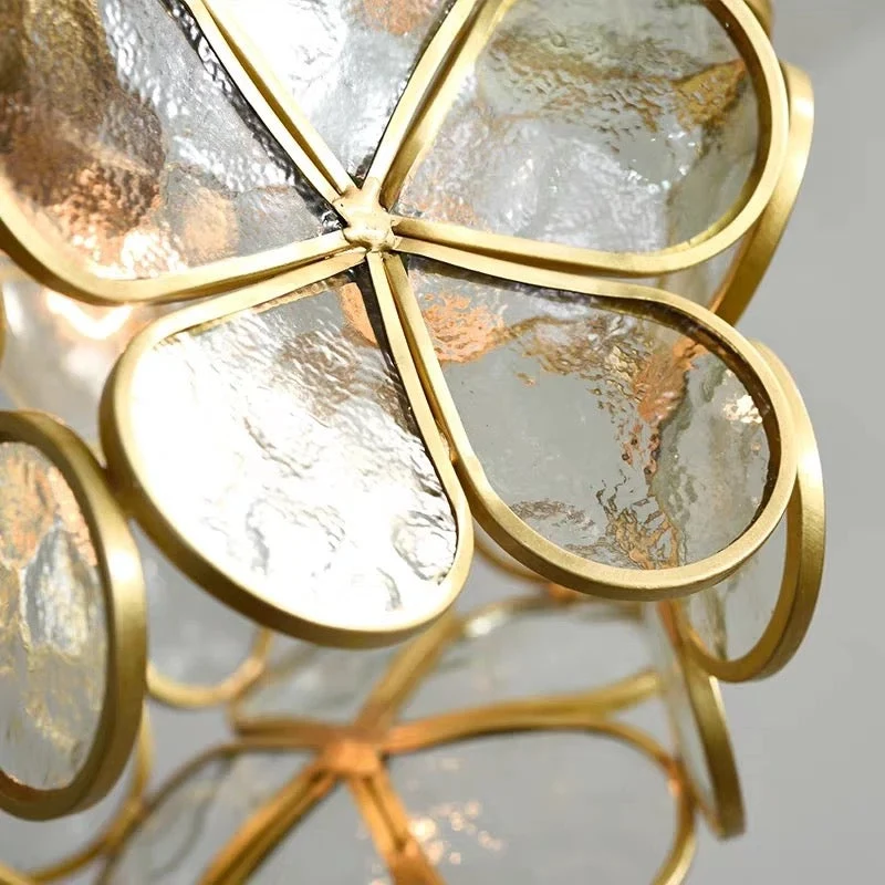 Vrimlo Nordic Flower Glass Pendant Light By Euroselle