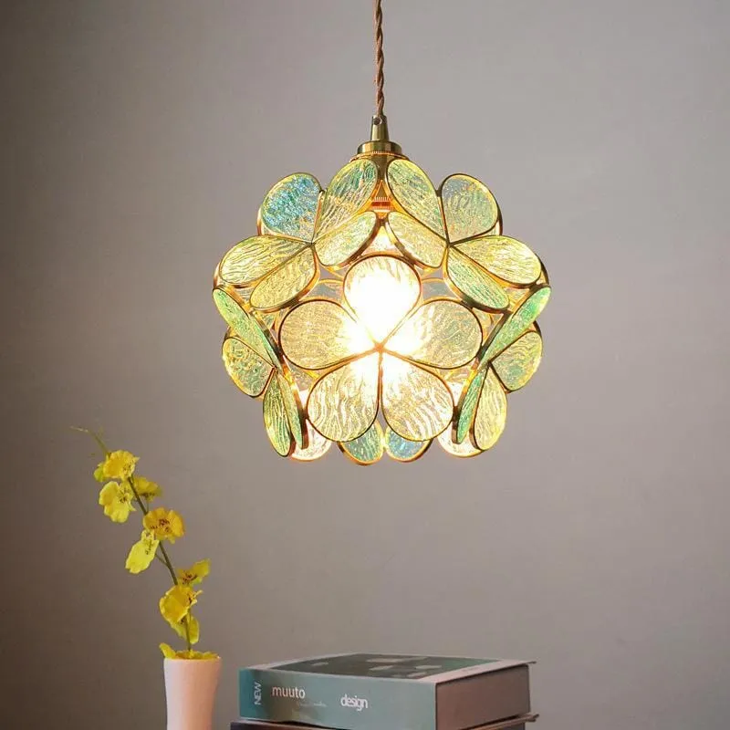 Vrimlo Nordic Flower Glass Pendant Light By Euroselle