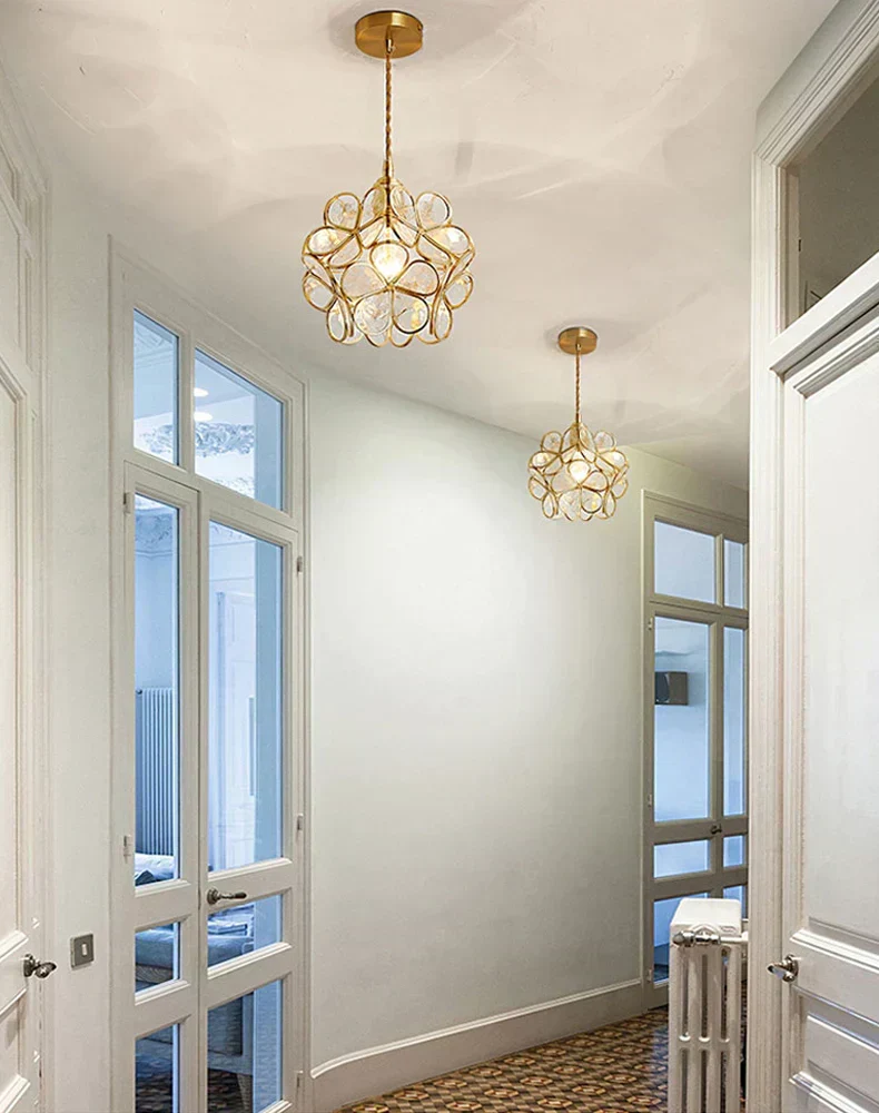 Vrimlo Nordic Flower Glass Pendant Light By Euroselle
