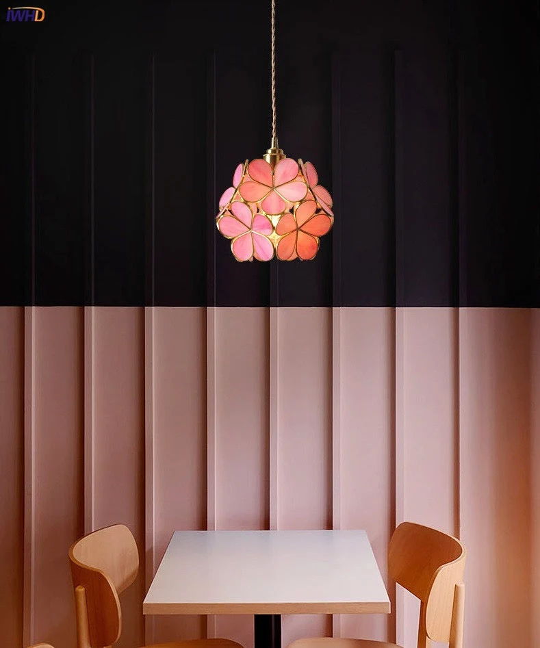 Vrimlo Nordic Flower Glass Pendant Light By Euroselle