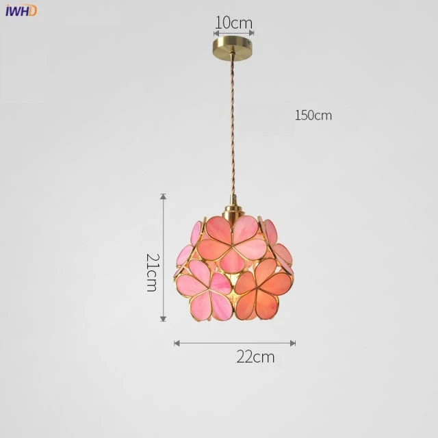 Vrimlo Nordic Flower Glass Pendant Light By Euroselle