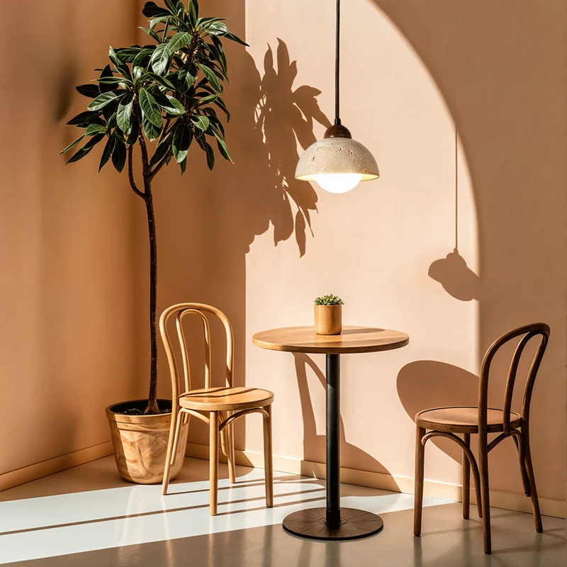 Euroselle Travertine Wabi Pendant Lights For Modern Decor