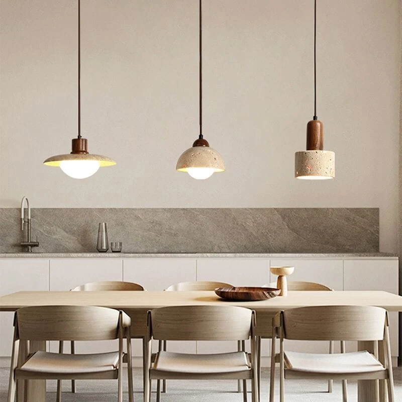 Euroselle Travertine Wabi Pendant Lights For Modern Decor