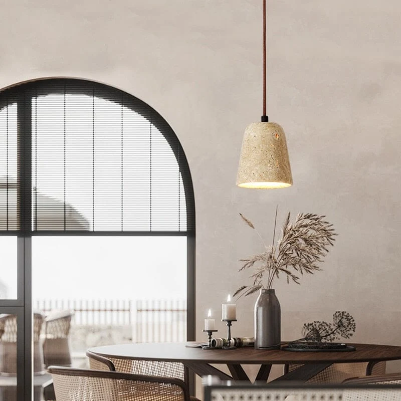Euroselle Travertine Wabi Pendant Lights For Modern Decor